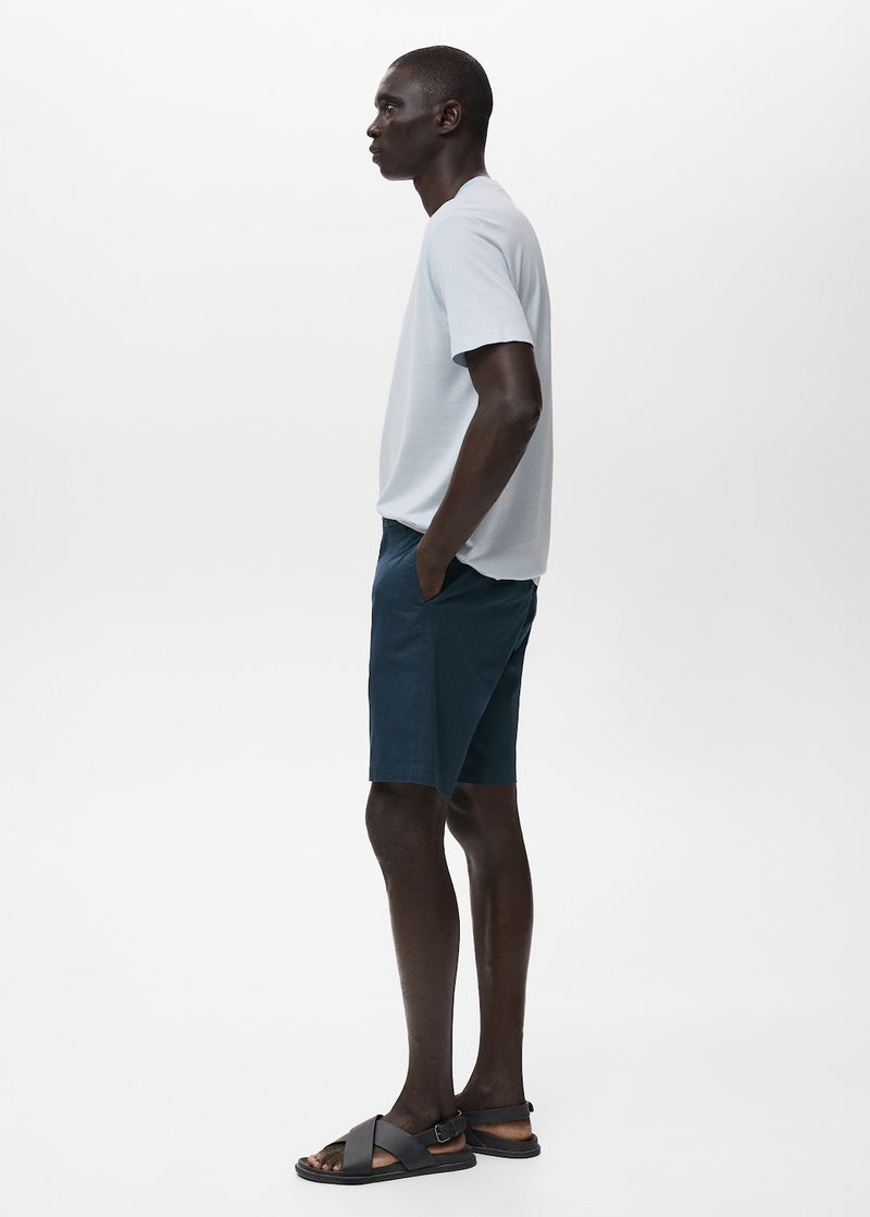 Mango Man Straight Cotton Bermuda Shorts  - Image 3