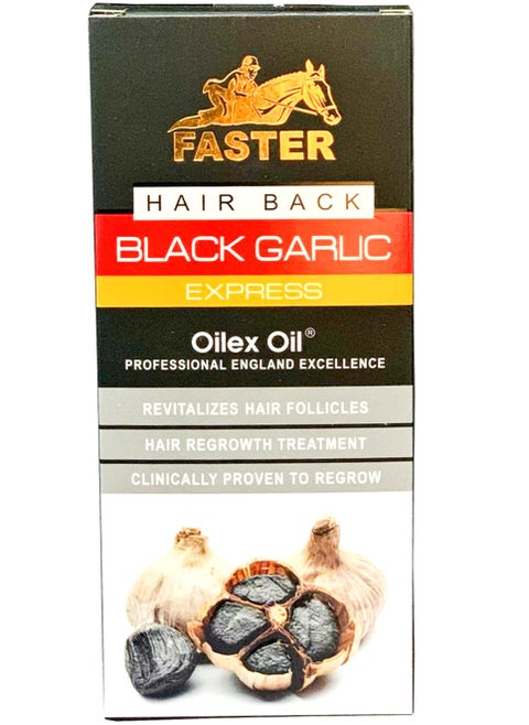 Faster Hair Back Black Garlic Express Oilex Oil - 100 Ml Black