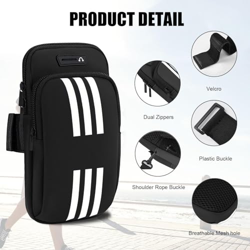 MTROYALDIA Arm Bag Cell Phone Armband Holder for Running Armband Purse Crossbody for Hiking, Jogging,Suit for Mostly Phone Mini Pouch - Image 4