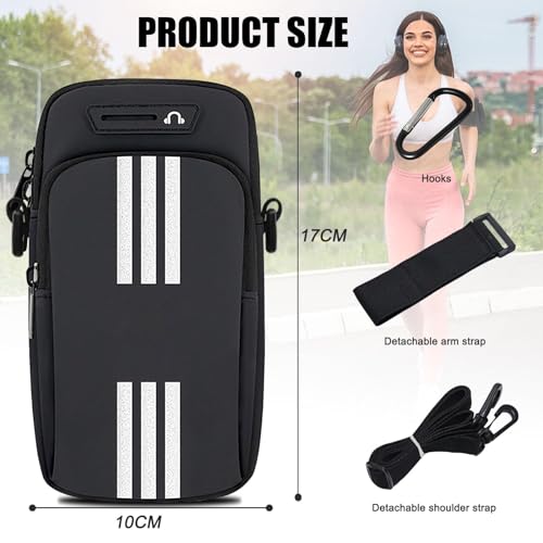 MTROYALDIA Arm Bag Cell Phone Armband Holder for Running Armband Purse Crossbody for Hiking, Jogging,Suit for Mostly Phone Mini Pouch - Image 2