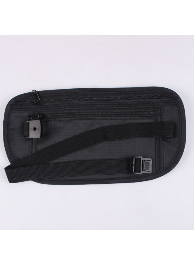 Personal Waist Bag Outdoor Bag Sports Mobile Phone Bag Invisible Anti-theft Certificate Waist Bag For Men And Women-Color:Black - Image 1