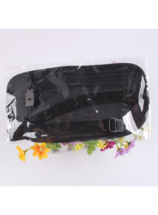 Personal Waist Bag Outdoor Bag Sports Mobile Phone Bag Invisible Anti-theft Certificate Waist Bag For Men And Women-Color:Black - Image 4