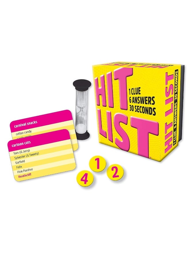 Gamewright - Gamewright - Hit List - 1 Clue, 6 Answers, 30 Seconds, Yellow - Image 1