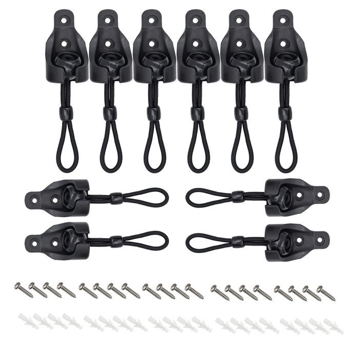 UNIVERSAL 5PACK BUNGEE KIT FOR EXTERIOR SUN SHADES OUTDOORINDOOR ROLLER UP BLINDS REPLACEMENT SHADE PARTS BUNGEE KIT BLACK