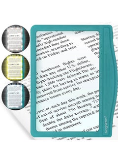 MagniPros See Things Differently 5X Large Led Page Magnifier With 3 Color Lighting Modes & Antiglare Lens To Reduce Eye Strainperfect For Small Prints For Aging Eyes Low Vision And Seniors  - Image 1