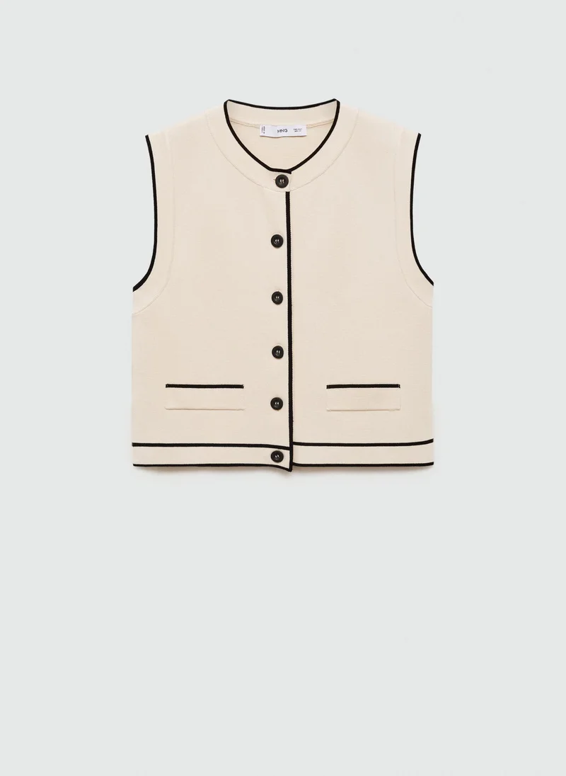 مانجو Piping Detail Waistcoat