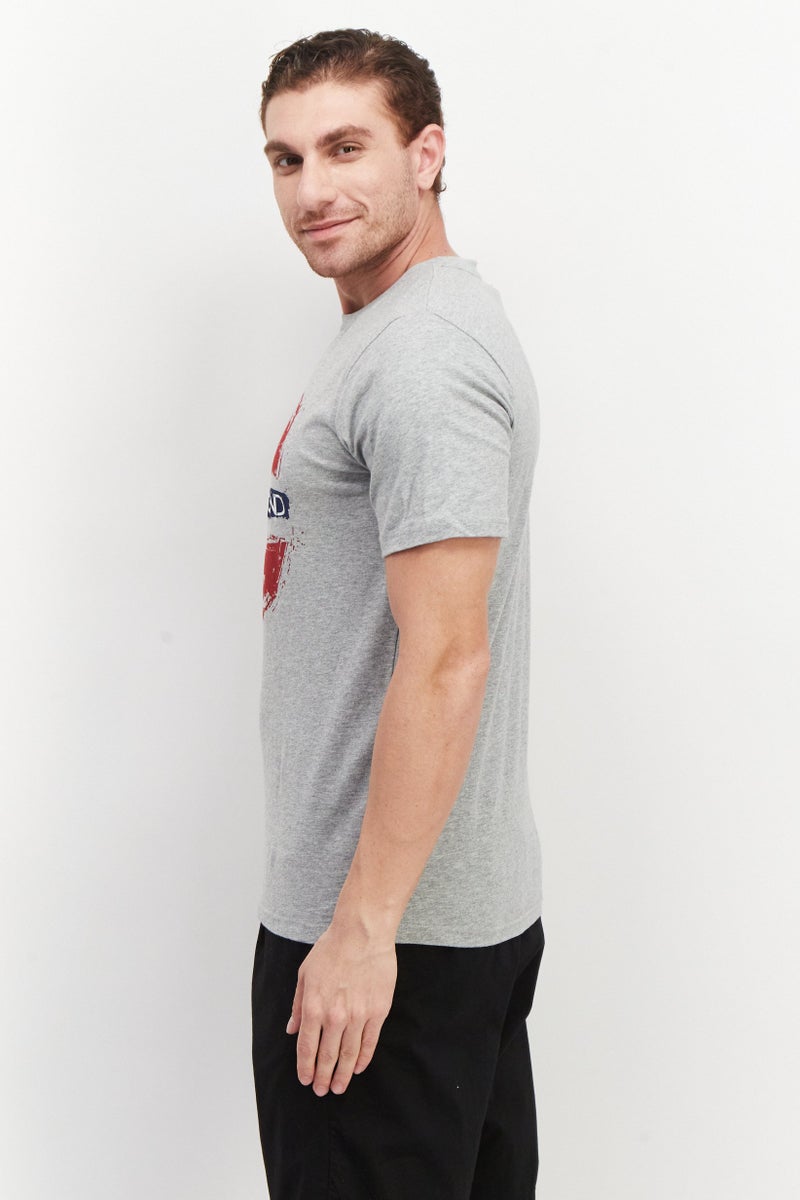 Nordland Men Crew Neck Short Sleeves Graphic Print T-Shirt, Grey Combo - Image 2