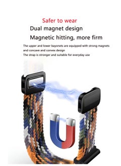 DKNG 22mm Magnetic Nylon Band Compatible with Huawei Watch GT5, Huawei Watch GT5pro/GT4/GT3/GT2/GT3pro/GT2pro GT2pro ECG/GT2e, watch4/3/watch2pro/watch Buds/GTRunner, Honor magic2/magic/dream/GS pro ,/4pro, Samsung Watch 7/6 Watch Sport Adjustable Interchangeable Straps, Women, Male black  - Image 4