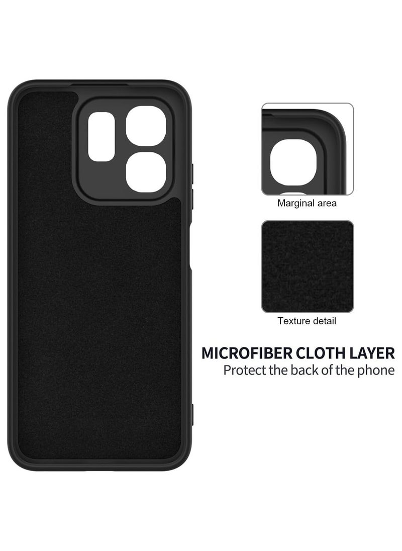 General - Case Compatible with Infinix Smart 9 Case, Liquid Silicone Soft TPU Case with Microfiber Cloth Layer, Anti-Fingerprint Shockproof Cover with Lanyard Strap - Image 1