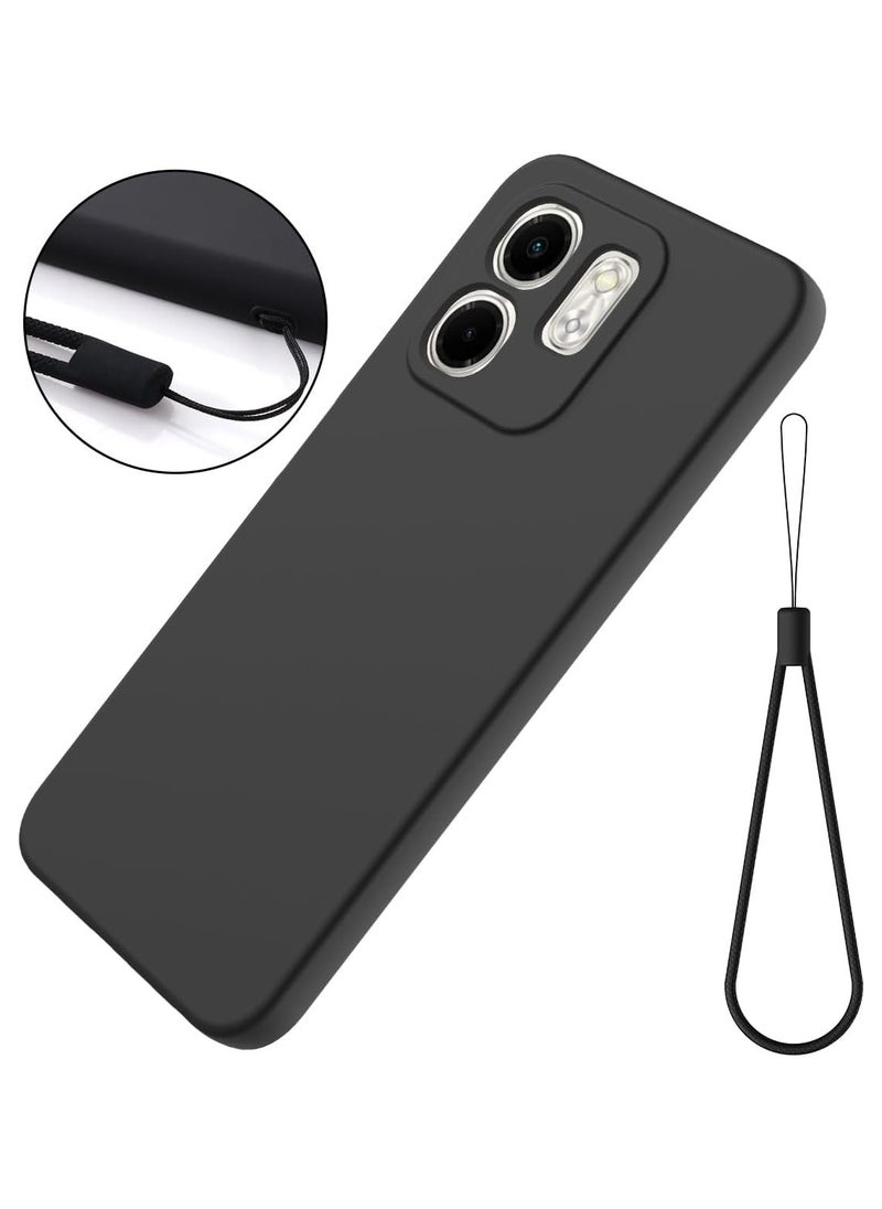 General - Case Compatible with Infinix Smart 9 Case, Liquid Silicone Soft TPU Case with Microfiber Cloth Layer, Anti-Fingerprint Shockproof Cover with Lanyard Strap - Image 1