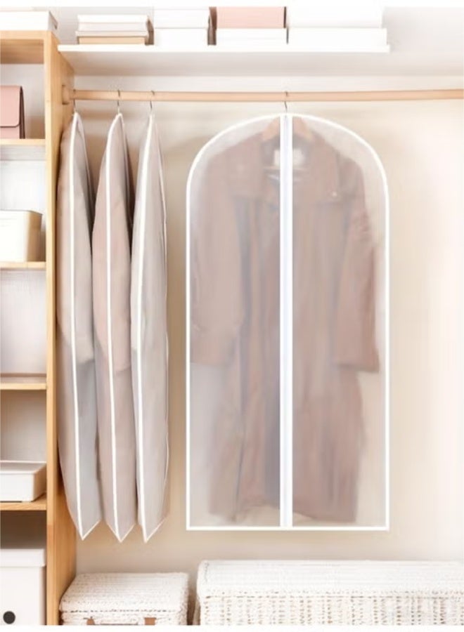 10 Pack Clear Garment Bags for Hanging Clothes with Full Zipper, Dust Proof Hanging Clothes Storage Bag Travel Hanging Garment Bags for Closet Storage, Suit Bags for Closet Storage and Travel 60*120cm