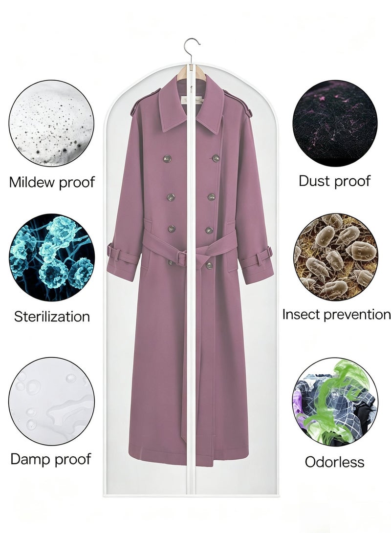 BESTPEAK Garment Bags for Hanging Clothes (Set of 10) Suit Bags for Closet Storage Clothes Storage Bag Plastic Bag with Zipper for Suit, Sweaters Travel Laundry Wardrobe Closet Garment Dust Cover Bags - Image 3