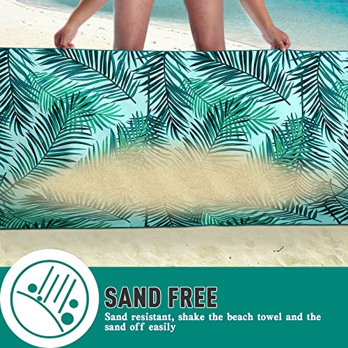 PY SUPER MODE 2 Pack Microfiber Beach Towel, Oversized Pool Towel 75”x 35”, Sand-Free Quick Drying Camping Super Absorbent Bath Blanket, Soft Breathable and Lightweight - Image 2
