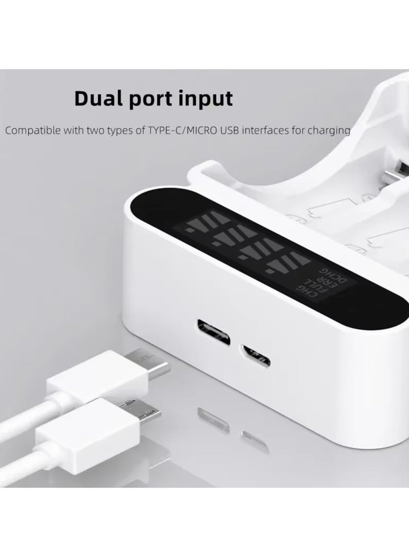 For AAA/AA Ni-Cd Rechargeable Battery Charger4 Slot Electric Battery Charger Intelligent Fast Charger with LED Indicator - Image 3