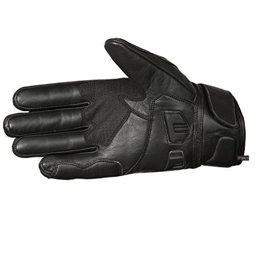 Jackets 4 Bikes Men's Premium Cowhide Leather Motorcycle Gloves Cruising Riding Street Racing ATV Dirt Bike Motocross Palm Sliders Knuckle Armor Protected Powersports Biker Gear Glove Black XXL - Image 3