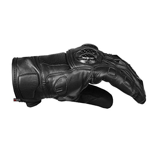 Jackets 4 Bikes Men's Premium Cowhide Leather Motorcycle Gloves Cruising Riding Street Racing ATV Dirt Bike Motocross Palm Sliders Knuckle Armor Protected Powersports Biker Gear Glove Black XXL - Image 5