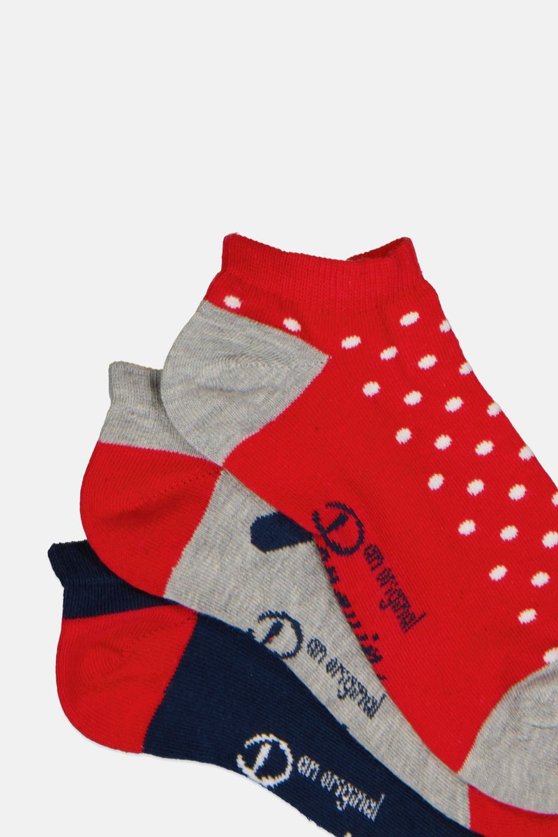 Original Penguin Kids Girl 5 Pairs Graphic Print Socks, Multicolor - Image 2