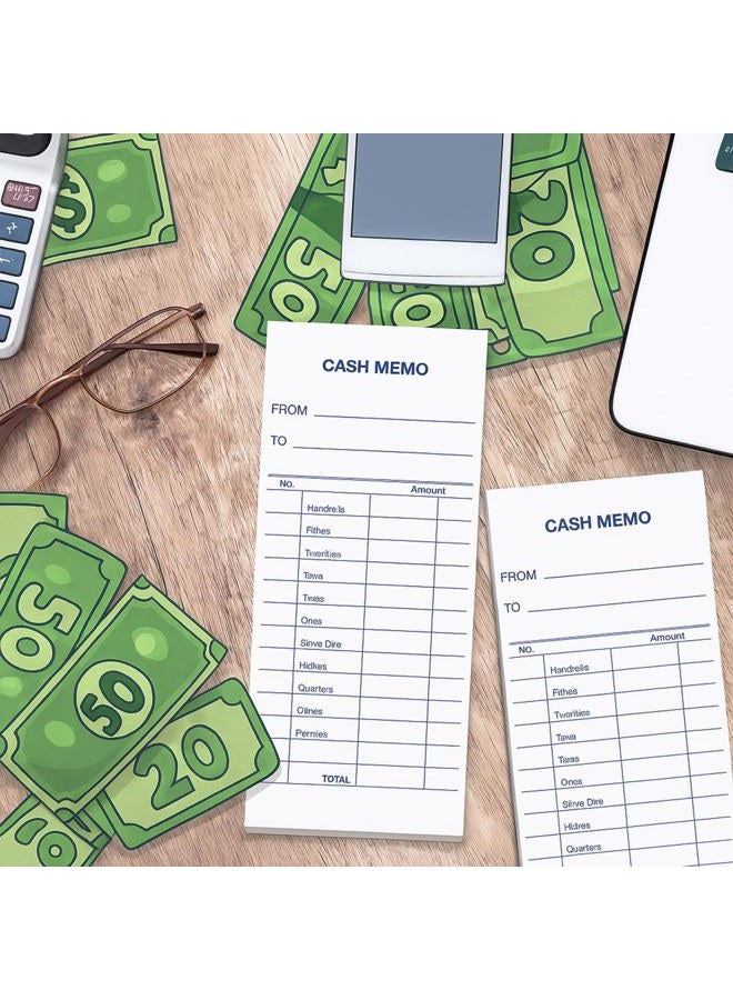 Eaasty 1000 Sheet Cash Memo 2.75 x 6.25 Inch Currency Coin Counting Record Sheets Record Keeping Bank Deposit Forms Padded Form Bank Cash Bill System Pads Deposit Slips with to and from Details - Image 4