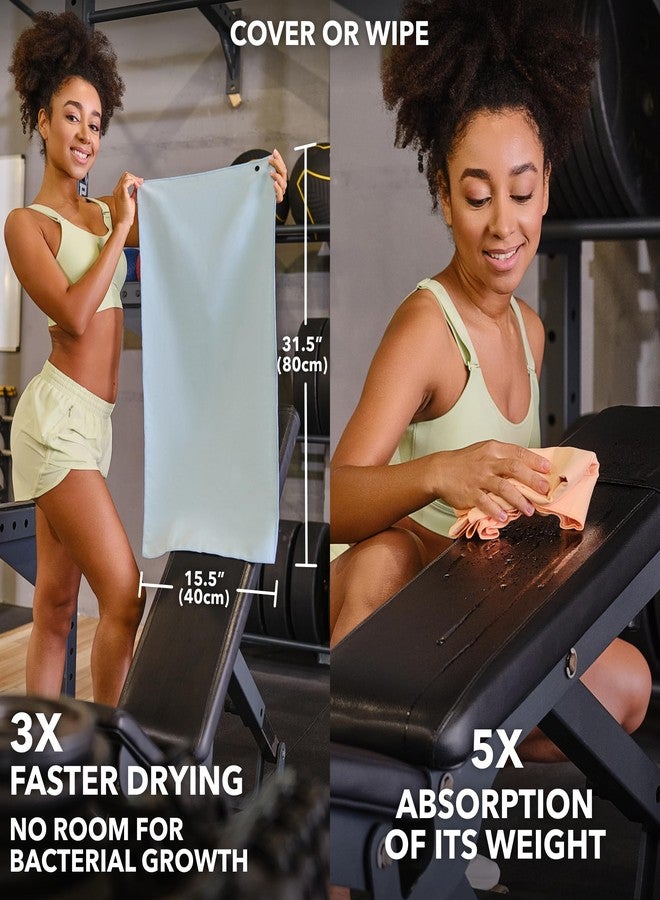 Trailoom Microfiber Sweat Absorbing Workout Towel, Fast Drying, Odor-Free, Lightweight, Durable Men & Women Sport Gear for Gym, Beach, Travel, Camping, Yoga, Set of 5 Pastel Colors - Image 4
