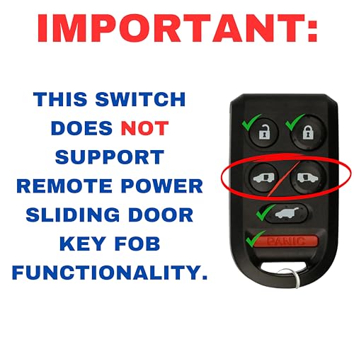 SWITCHDOCTOR مفتاح نافذة SWITCHDOCTOR لسيارة هوندا أوديسي 2005-2010 (فان، بدون باب منزلق عن بُعد من مفتاح التحكم، 35750-SHJ-305) - Image 2