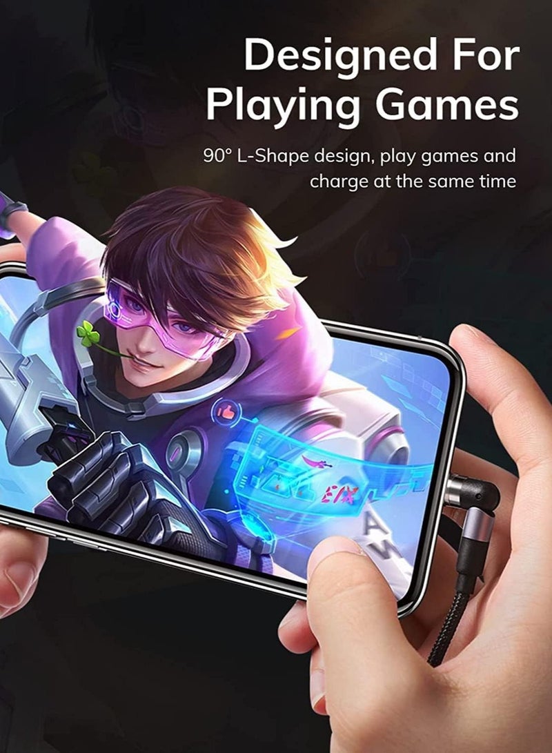 SYOSI Magnetic Charging Cable 540° Rotating 3 in 1 Magnetic Phone Charger Cable with LED Light Compatible with Micro USB, USB Type C and iProduct Device 5-Pack [1m/1m/1m/2m/2m] (Black) - Image 4