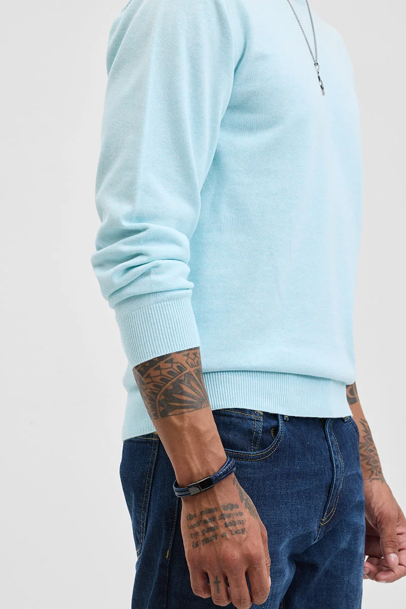 SNITCH Solid Slim Fit Sweater
