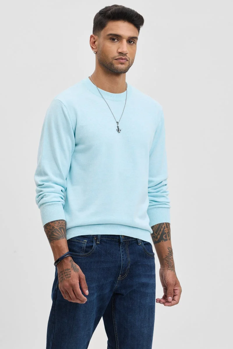 SNITCH Solid Slim Fit Sweater