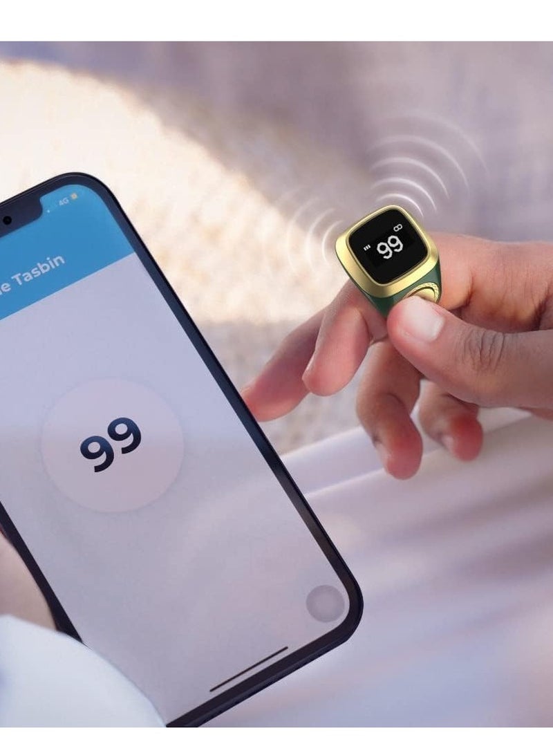 Smart Tasbih Plastic Zikr Lite Ring Green 20MM - Image 4