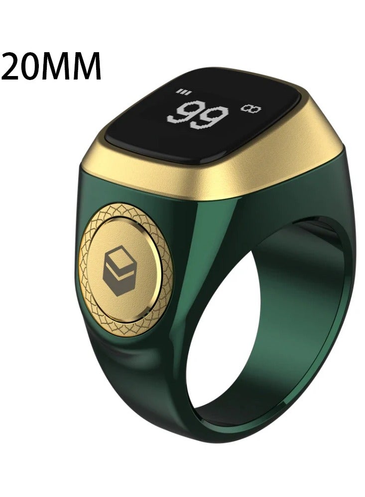 Smart Tasbih Plastic Zikr Lite Ring Green 20MM - Image 1