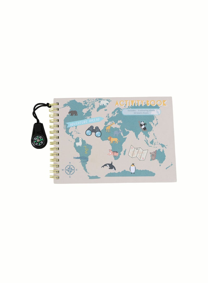 Midi Kids World Map Activity Spiral Notebook - Image 3