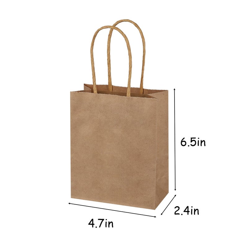 SPERPAND 30Pcs Mini Kraft Gift Bags - 6.5" Small Brown Paper Bags for Birthday, Baby Shower, Christmas, Wedding, Party Favor Bag - Image 3