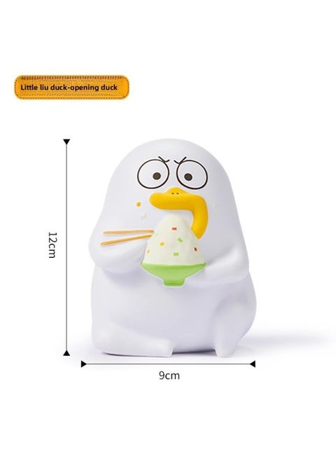 Little Liu Duck Strawberry Sweet Duck Slow Rebound Tumbler Ornament For Girlfriend To Decompress Healing Handy Gadget Birthday Gift-Color:Net Bag-Model On The Market ❤️ Xiao Liu Duck Pinch Fun [dried Rice Duck]
