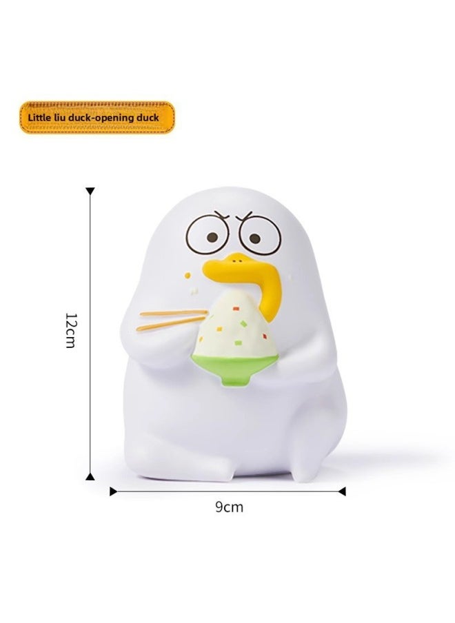 Little Liu Duck Strawberry Sweet Duck Slow Rebound Tumbler Ornament For Girlfriend To Decompress Healing Handy Gadget Birthday Gift-Color:Net Bag-Model On The Market ❤️ Xiao Liu Duck Pinch Fun [dried Rice Duck]