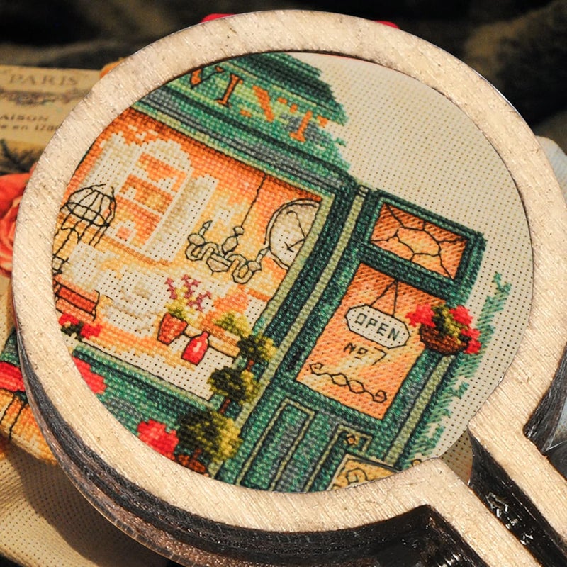 Jetec 20 Pieces 1 Inch Mini Embroidery Hoops Wooden Small Tiny Embroidery Hoops Adjustable Circle Cross Stitch Ring Bulk for Home Ornaments Art Craft Handy Sewing - Image 4