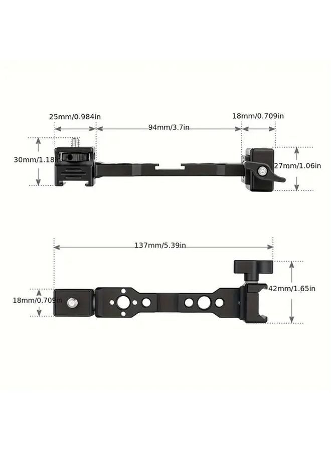 DJI RS3 Gimbal Monitor Stand Black Multi Functional Extension Bracket for Flash Microphone - Image 3