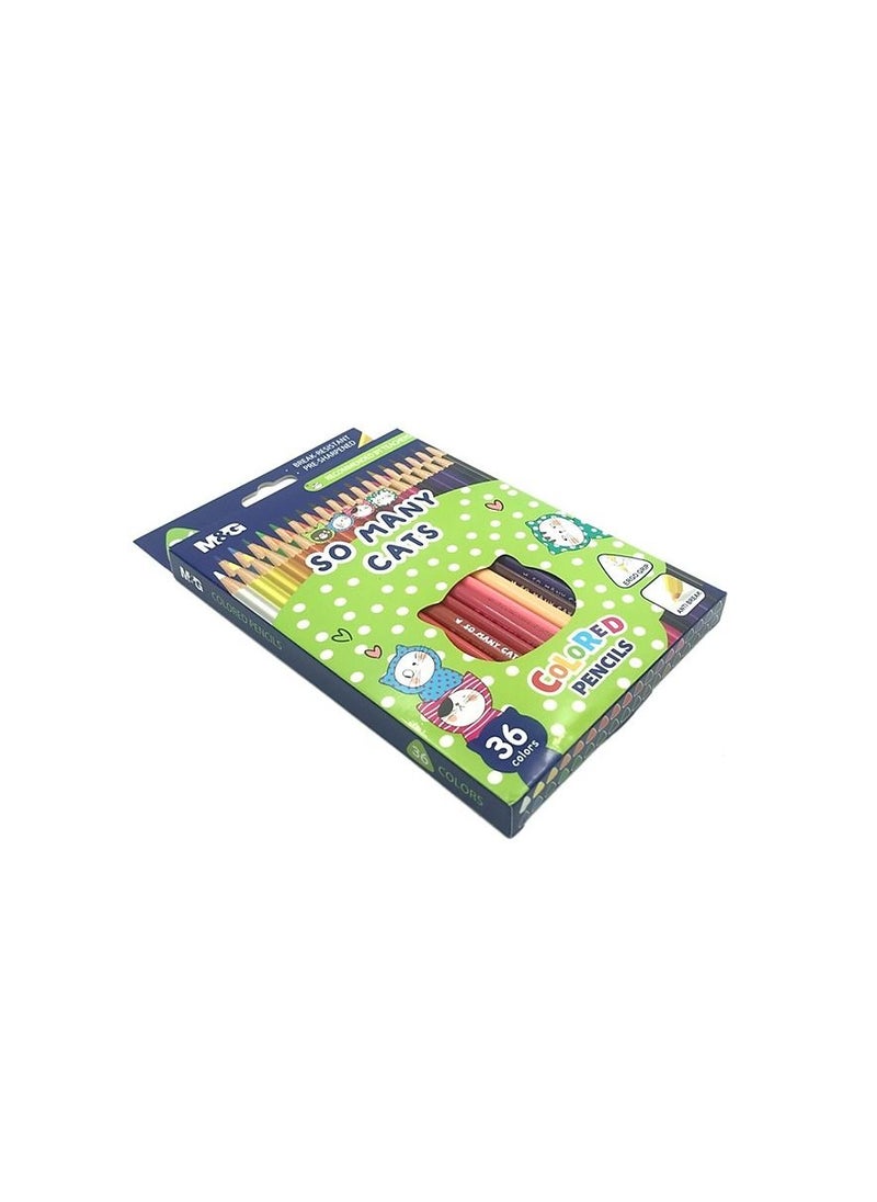 M&G M&G Chenguang So many cats triangular colored pencils, 36 colors - No: AWP343A3  - Image 2
