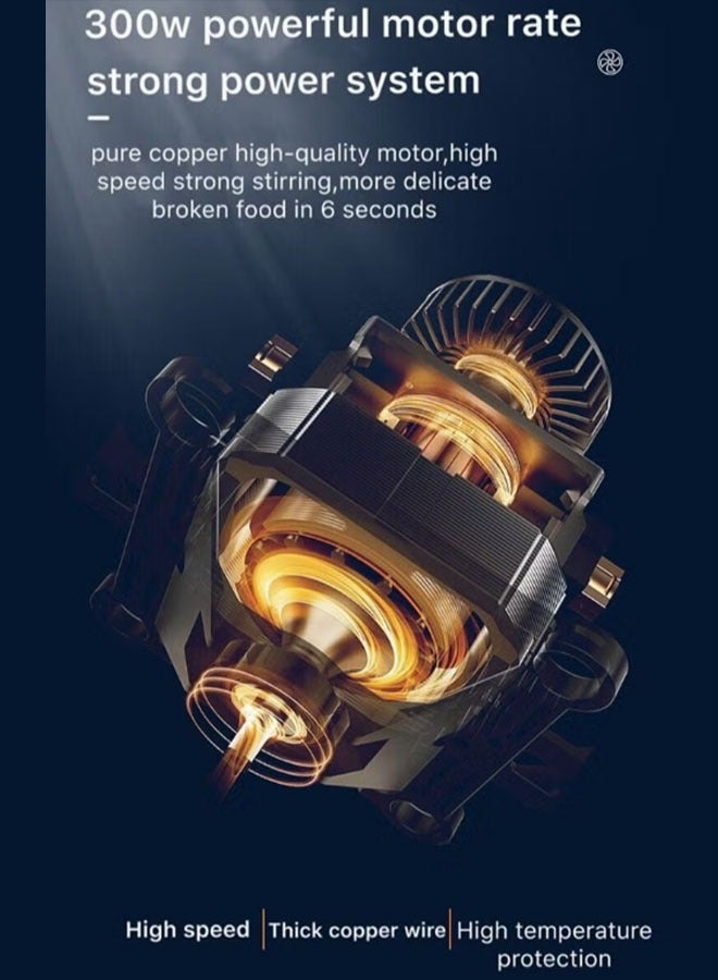 عربست مفرمة لحم كهربائية ، خلاط محضر طعام مع وعاء من الفولاذ المقاوم للصدأ سعة 2 لتر ، معالج طعام ، مفرمة خضروات وفواكه مع 4 شفرات فولاذية حادة متعددة الوظائف - Image 4