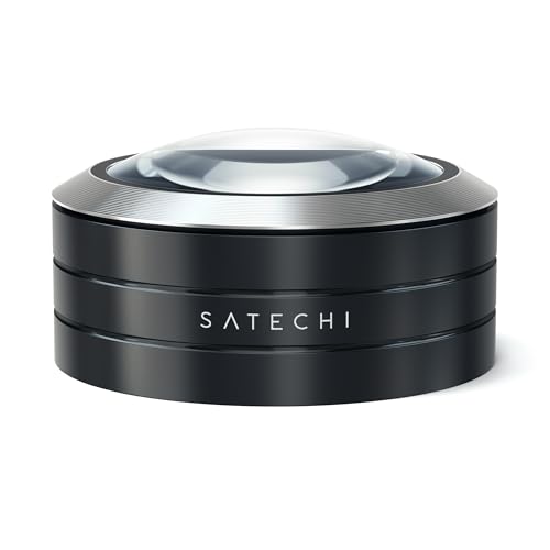 Satechi ReadMate LED Desktop Magnifier with up to 5X Magnification - Carrying Case Included (Black) - Image 2