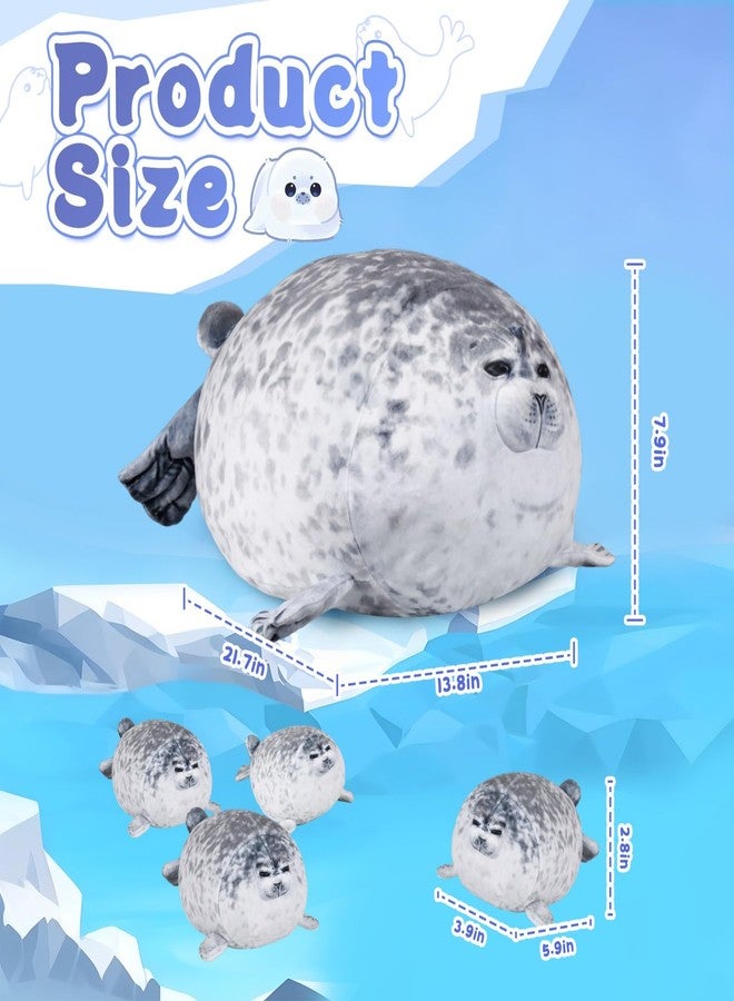 UMIKOOL DIRECT Chubby Blob Seal Pillow Plush with 4 Baby Seal Plushies in Her Tummy, Super Soft Cartoon Hugging Toy, Stuffed Cotton Plush Animal Toy for Kids, Great Gift Idea for Christmas, Birthdays - Image 2