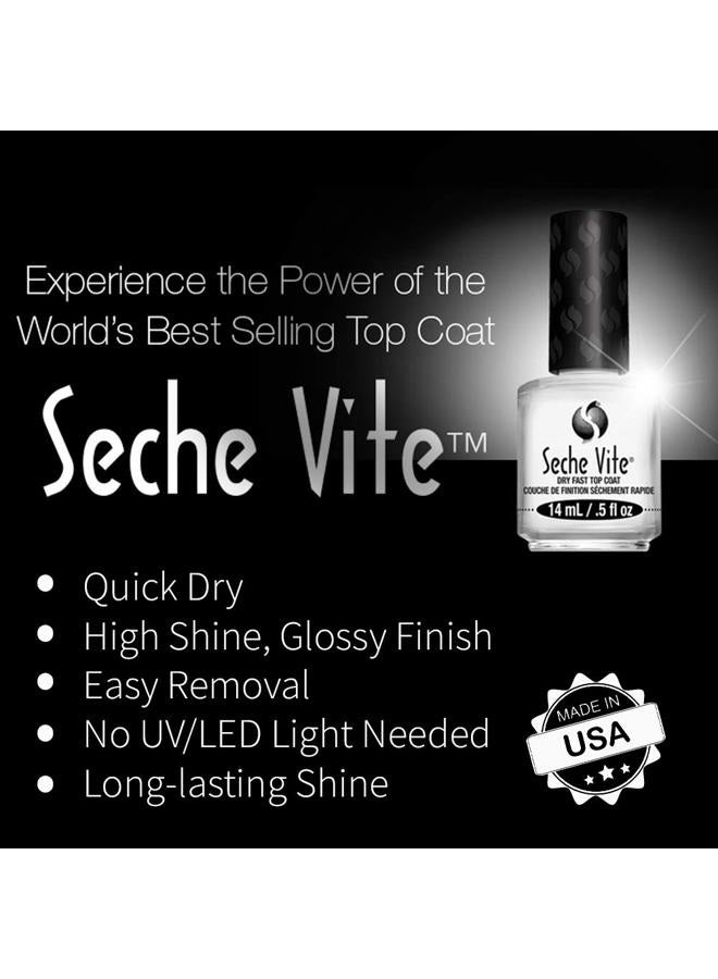 SECHE Vite Dry Fast Top Coat for Nail Polish and Manicure, 0.5 oz, 2-pack - Image 5