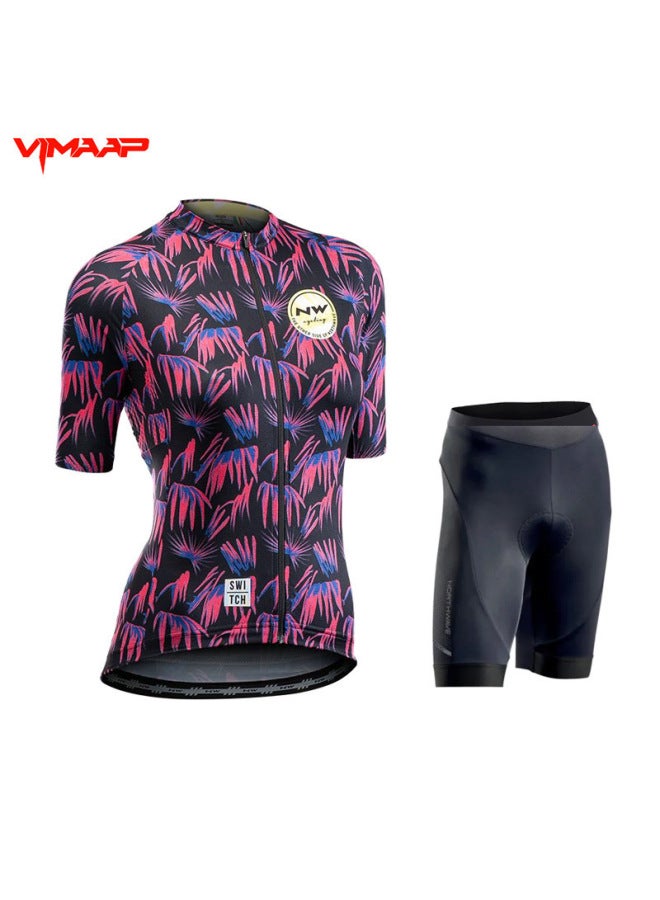 Cycling Clothing Short-sleeved Suit Women's Team Version Tour De France Road Bike Sun-protective Clothing Sweat-wicking Breathable