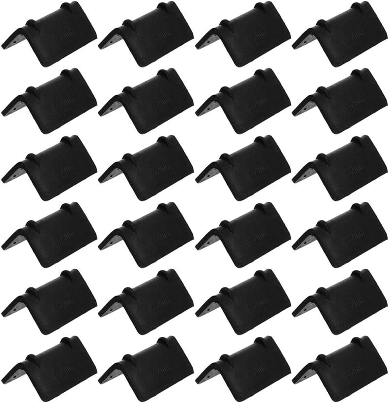 100pcs Black Plastic Packing Edge Protectors 25mm Thickened L-shaped Corner Guards for Cardboard Boxes, Reinforced Packaging Corner Protectors for Shipping and Furniture Wrapping - Image 1