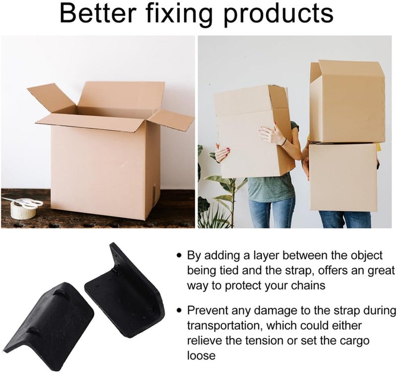 100pcs Black Plastic Packing Edge Protectors 25mm Thickened L-shaped Corner Guards for Cardboard Boxes, Reinforced Packaging Corner Protectors for Shipping and Furniture Wrapping - Image 3