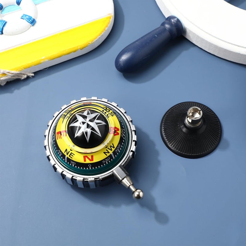 Car Dashboard Compass Ball With Suction Cup Red For Boat Car Automotive Interior Navigation - Image 5