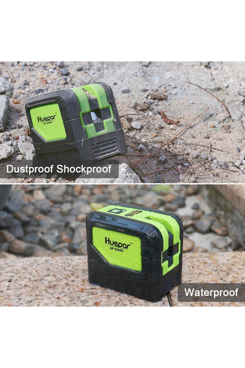 erorex Huepar 9300G 3 Point Laser Self leveling Green Beam Laser Level with Plumb Spots for Soldering an... - Image 3