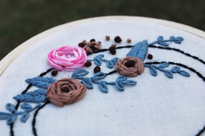 vah VAH Letter Customized Embroidery Hoop Art Work Gift with Wool Tassels for Gift on Special Events ( Home décor, Wall décor, Wall Hanging)  - Image 5