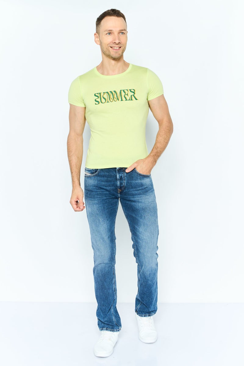 Red Tape Men Crew Neck Short Sleeves Printed T-Shirt, Green - Image 3