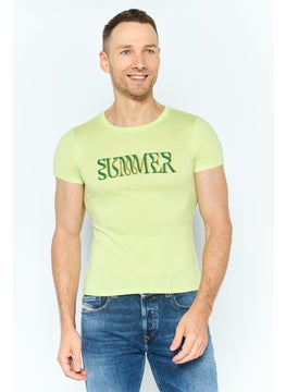 Red Tape Men Crew Neck Short Sleeves Printed T-Shirt, Green  - Image 1