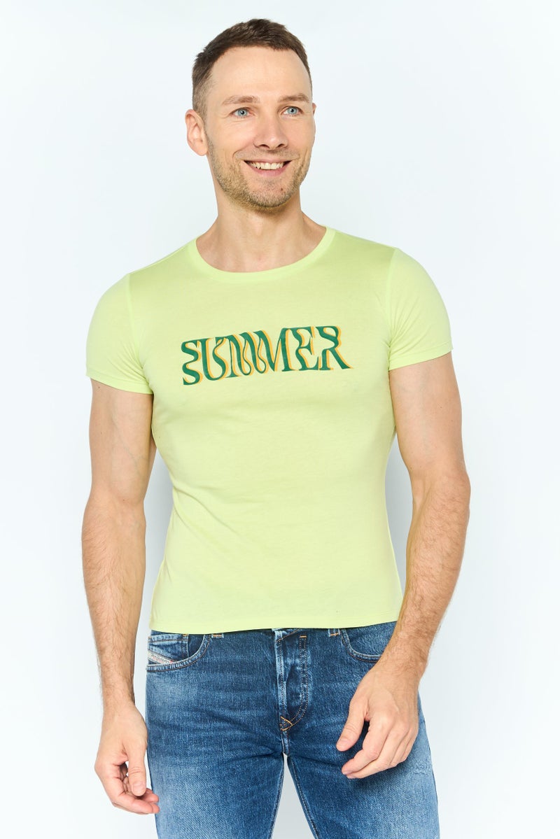 Red Tape Men Crew Neck Short Sleeves Printed T-Shirt, Green - Image 1