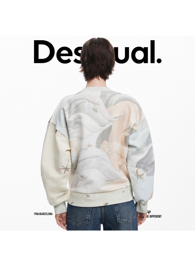 DESIGUAL 25 Spring/summer New Abstract Print Loose Round Neck Women's Hoodie - Image 5